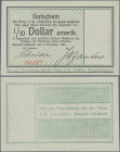 Deutschland - Notgeld - Rheinland: Bergisch Gladbach, J. W. Zanders, 1/10 Dollar, 2.11.1923, KN 292, Aufnadelungsloch, ansonsten Erh. I, Nennwert nich...