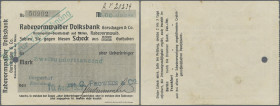 Deutschland - Notgeld - Rheinland: Bergerhof, G. Frowein & Co., 200 Tsd. Mark, 10.8.1923, Kundenscheck auf Radevormwalder Volksbank Garschhagen & Co.,...