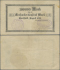 Deutschland - Notgeld - Rheinland: Burscheid, Fritz Kotthaus, 100 Tsd. Mark, August 1923, Einheitsausgabe der Städt. Sparkasse, Aussteller nicht bei K...