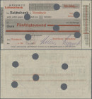 Deutschland - Notgeld - Rheinland: Remscheid, Stadtkasse, 50 Tsd. Mark, 6.7.1923, Lohnscheck auf Reichsbank Remscheid, lochentwertet, Nennwert und Dat...