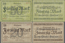 Deutschland - Notgeld - Rheinland: Remscheid, Bergische Stahl-Industrie G.m.b.H., 20, 50 Mark, 1.11.1918, Erh. I, total 2 Scheine
 [differenzbesteuer...