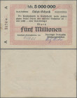 Deutschland - Notgeld - Rheinland: Remscheid-Vieringhausen, Vereinigte Beckersche Werkzeugfabriken, 5 Mio. Mark, 25.9.1923, Reihe A, bisher nicht kata...