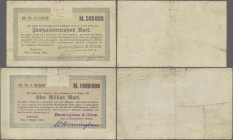 Deutschland - Notgeld - Rheinland: Vohwinkel, Herminghaus & Comp., 500 Tsd., 1 Mio. Mark, 8.8.1923 - 1.9.1923, Gutscheine von ”Grafe & Neviandt, Elber...