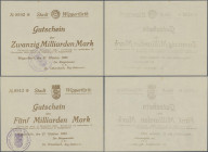 Deutschland - Notgeld - Rheinland: Wipperfürth, Stadt, 5, 20 Mrd. Mark, 27.10.1923, Gutscheine und keine Schecks auf Barmer Bank-Verein, Erh. II, tota...