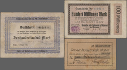 Deutschland - Notgeld - Sachsen: Meissen, Deutsche Jute-Spinnerei u. Weberei, 100 Mio. Mark (Schreibfehler Mrd. bei Keller), 25.9.1923, dito, Otto & S...