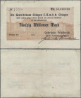 Deutschland - Notgeld - Württemberg: Ebingen, Gebrüder Friederich, 50 Mio. Mark, o. D. (nur 1923 gedruckt), Scheck auf Gewerbebank, Erh. IV
 [differe...