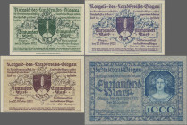 Deutschland - Notgeld - Ehemalige Ostgebiete: Glogau, Schlesien, Stadt, 1000 Mark (2), 19.10.1922, Reihe A, unentwertet und entwertet, Erh. I-, dito, ...