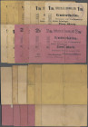 Deutschland - Notgeld - Ehemalige Ostgebiete: Schmiegel, Posen, Magistrat und Kämmereikasse, 1/2 (4), 1 (5), 2 (4) Mark, 14.8.1914, Varianten bei ”Hen...
