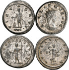 Gallienus (253 - 268): Lot 3 Antoniniane: Büste nach rechts, GALLIENVS AVG. 1) Luna, LVNA LVCIFERA, 2) Pietas, PIETAS AVG, 3) Jupiter, IOVI CONSERVATO...