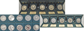 Australien: Olympische Spiele Sydney 2000: Sammlung 10 x 5 Dollars Silber Gedenkmünzen im Gewicht von je 1 OZ. Jede Münze in Kapsel mit Zertifikat und...