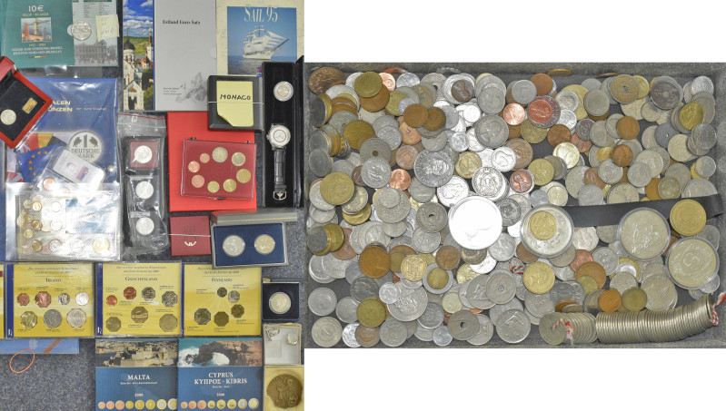 Alle Welt: Nachlass-Partie in Lederkoffer und lose in Karton, alt bis in die Eur...