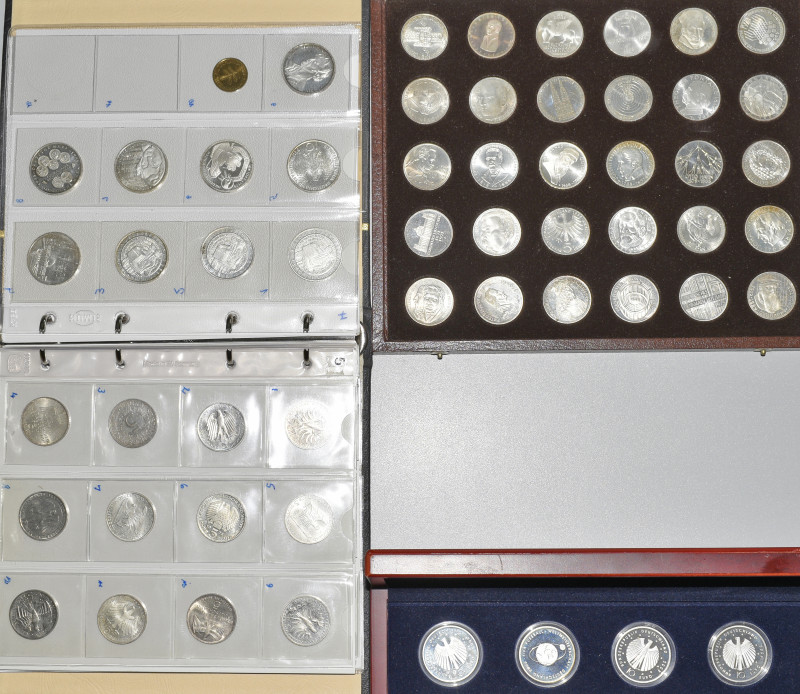 Bundesrepublik Deutschland 1948-2001: Kassette mit 30 x 5 DM Gedenkmünzen der BR...