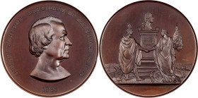 1865 Andrew Johnson Indian Peace Medal. Bronze. Second Size. Julian IP-41, Prucha-52, Musante GW-771, Baker-173W. MS-65 BN (NGC).
62 mm. Outstanding ...