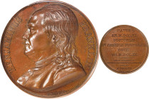 "1819" Benjamin Franklin Series Numismatica Medal. By Godel. Greenslet GM-45. Rarity-4. Bronze. Specimen-63 (PCGS).
40 mm. Satiny, modestly semi-refl...