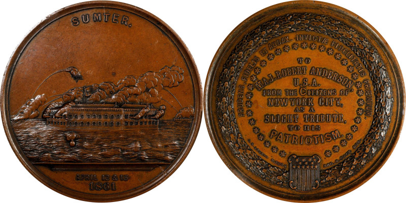 1861 Major Robert Anderson Defense of Fort Sumter Medal. By George Hampden Lovet...