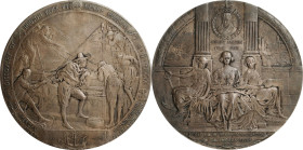 1909 Hudson-Fulton Celebration Medal. By Emil Fuchs. Miller-23, Rulau-N21. Sterling Silver. No. 53. Edge Incuse W.C. BROWN. Mint State.
102 mm. 329.1...