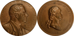 1936 United States Assay Commission Medal. JK AC-81, Baker B-348. Rarity-6. Bronze. MS-64 (NGC).
76 mm. Edge incuse ANNUAL ASSAY 1936 at 12 o'clock. ...