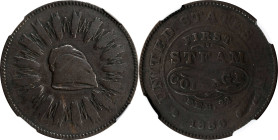 1836 First Steam Coinage Medal. Original Feb. 22 Date. Julian MT-20. Copper. VG-10 BN (NGC).
28 mm. Most devices are at least partially outlined, alt...