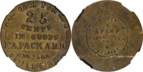 Illinois. 94th Illinois Regiment. Undated (1861-1865) F.A. Packard. 25 Cents. Schenkman IL-94-25B (IL-O25B), W-IL-380-025b. Rarity-9. Brass. Plain Edg...