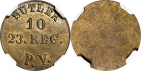 Pennsylvania. 23rd Regiment Pennsylvania Volunteers. Undated (1861-1865) George Gates & F.E. Crowley. 10 Cents. Schenkman PA-23-10B (PA-G10B), W-PA-20...