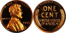 1955 Lincoln Cent. Proof-69 Deep Cameo (PCGS).
Offered is a truly memorable coin in a Proof Lincoln cent of any date, and what could very well be a o...