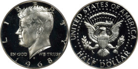 1968-S Kennedy Half Dollar. Proof-70 Deep Cameo (PCGS).
Glorious silver-white surfaces are as struck, pristine, and possessed of sharp field to devic...