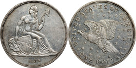 1836 Gobrecht Silver Dollar. Name on Base. Judd-60 Original, Pollock-65. Rarity-1. Silver. Plain Edge. Die Alignment IV. Proof-45 (PCGS).
Offered is ...