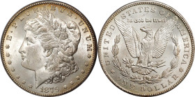 1879-CC Morgan Silver Dollar. Clear CC. MS-63 (PCGS). CAC. OGH.
This thoroughly PQ example delivers full mint luster in a billowy satin texture. The ...