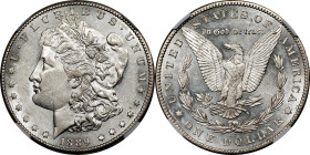 1889-CC Morgan Silver Dollar. AU-55 (NGC).
Offering a markedly different "look" than the NGC AU-58 in the preceding lot, this AU-55 example is fully ...
