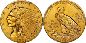 1911-D Indian Quarter Eagle. Strong D. MS-62 (PCGS).
What we can say? When it rains, it pours. This is the third Mint State example of this key date ...