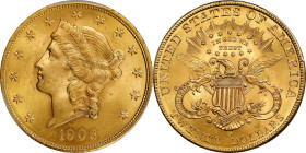 1906-D Liberty Head Double Eagle. MS-64+ (PCGS).
Offered is a beautiful and conditionally scarce example of this historic mintmarked gold issue. Vivi...