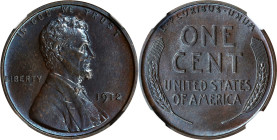 1912 Lincoln Cent. Proof-66+ BN (NGC).
This vividly toned Lincoln cent exhibits underlying cobalt blue color to dominant deep antique copper patina. ...
