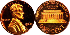 1960 Lincoln Cent. Large Date. Proof-69 Deep Cameo (PCGS).
Vivid, virtually pristine surfaces deliver intense medium orange mint color and a boldly c...