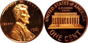 1961 Lincoln Cent. Proof-69 Deep Cameo (PCGS).
As struck with glowing medium orange mint color to fully impressed, sharply cameoed surfaces. This daz...