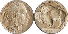 1927-S Buffalo Nickel. MS-64 (PCGS).
This frosty and smooth-looking Choice Uncirculated example is dressed in pleasing warm silver-apricot patina. Un...