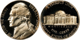 1960 Jefferson Nickel. Proof-69 Deep Cameo (PCGS).
Stunning top-of-the-pop Ultra Gem quality for this otherwise readily obtainable Proof Jefferson ni...