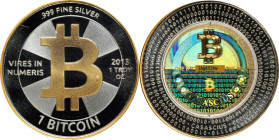 2013 Casascius "Gold Rim" 1 Bitcoin. Loaded. Firstbits 1Ag6Y2Pw. Series 3. Silver. Proof-69 Deep Cameo (PCGS).
Loaded with 1 BTC. Produced in a full ...