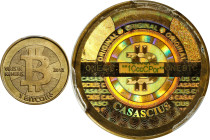 2012 Casascius 1 Bitcoin. Loaded. Firstbits 1CccCPor. Series 2. Brass. MS-63 (PCGS).
Loaded with 1 BTC. A pleasing example of this elusive denominati...