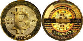 2013 Casascius 1 Bitcoin. Loaded. Firstbits 13BMFDKm. Series 2. Brass. MS-65 (ANACS).
Loaded with 1 BTC. This piece was funded just over a decade ago...
