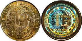 2013 Lealana 0.1 Bitcoin. Loaded. Firstbits 19dbaQQ4. Serial No. 5242. No Buyer Funded, Green Address, Serialized. Brass. MS-67 (PCGS).
Loaded with 0...