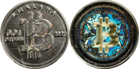 2021 Lealana "Bitcoin Cent" 0.01 Bitcoin. Loaded. Firstbits 17DYtprn. Serial No. 3. Rainbow Design A. Nickel Brass. MS-64 (PCGS).
Loaded with 0.01 BT...