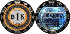 2018 MoonBits 1K Bits 0.001 Bitcoin. Loaded. Firstbits 1Q2yuRH2. Serial No. T2337. Silver-Finish Metal Alloy. MS-69 (PCGS).
Loaded with 0.001 BTC. Th...