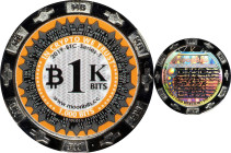 2019 MoonBits 1K Bits 0.001 Bitcoin. Loaded. Firstbits 1Pnq33mA. Serial No. T4052. Silver-Finish Metal Alloy. MS-69 (PCGS).
Loaded with 0.001 BTC. Wh...