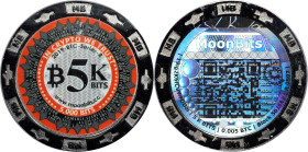 2019 MoonBits 5K Bits 0.005 Bitcoin. Loaded. Firstbits 19ig2K6f. Serial No. R0597. Titan Finish. Metal Alloy. MS-68 (ICG).
Loaded with 0.005 BTC. The...