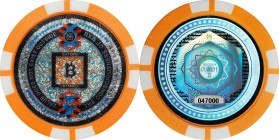 2017 Satori "Poker Chip" 0.001 Bitcoin. Loaded. Post-Fork. Serial No. 047000. Plastic. MS-69 (ANACS).
Loaded with 0.001 BTC. The obverse features an ...