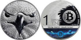 2014 Sol Noctis "Binary Eagle" 0.01 Bitcoin. Loaded. Firstbits 19DJiCgu. Silver. MS-67 PL (ICG).
Loaded with 0.01 BTC. Latin for "Nighttime Sun", the...