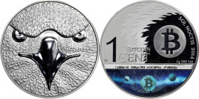 2014 Sol Noctis "Binary Eagle" 0.01 Bitcoin. Loaded. Firstbits 1J666rnE. Silver. MS-64+ PL (PCGS).
Loaded with 0.01 BTC. Struck on 1oz of .999 fine s...