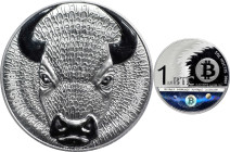 2019 Sol Noctis "Binary Bull" 0.001 Bitcoin. Loaded. Firstbits 1Bi98yL8. Silver. MS-68 (ICG).
Loaded with 0.001 BTC. Struck in a full 1oz of pure sil...