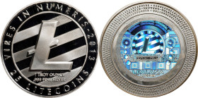 2013 Lealana 25 Litecoin. Loaded. Firstbits LTCXEaiM. Black Address, Non-Serialized. Silver. MS-67 (ANACS).
Loaded with 25 LTC. This Black Address, N...