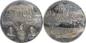 1892-1893 World's Columbian Exposition Declaration of Independence Medal. Eglit-36A, Rulau-X9, var. Silvered White Metal. BOLDENWECK & CO. Edge. MS-62...